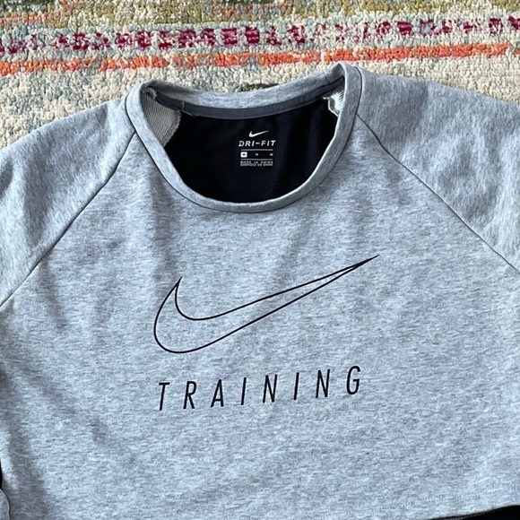 Nike Training Gray Sports Running Cross Training Athletic Top Sweatshirt Shirt - Picture 3 of 8